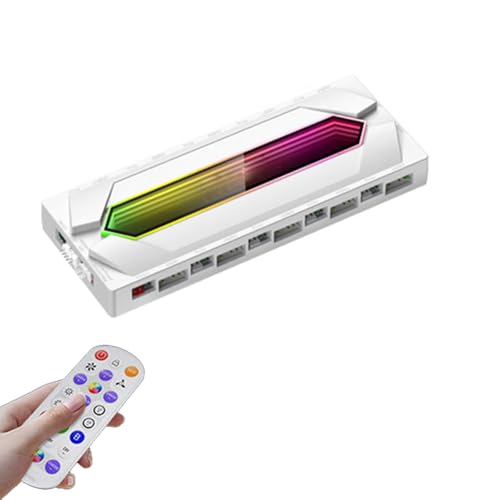 Rudiaoa ARGB Hubs ARGB Splitter mit Netzteilkabel ARGB Gehäuse Lüfterhubs ARGB Controller für PC-Gehäuse-Zubehör Rudiaoa ARGB Hubs ARGB Splitter mit Netzteilkabel ARGB Gehäuse Lüfterhubs ARGB Controller für PC-Gehäuse-Zubehör von Rudiaoa