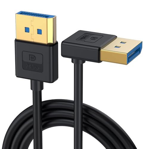 Rudiaoa DisplayPort 1.4 Kabelwinkellinie Silikonanzeigekabel Verbessert Die Haltbarkeit 8K60Hz 4K/144Hz Mehrfachgröße von Rudiaoa