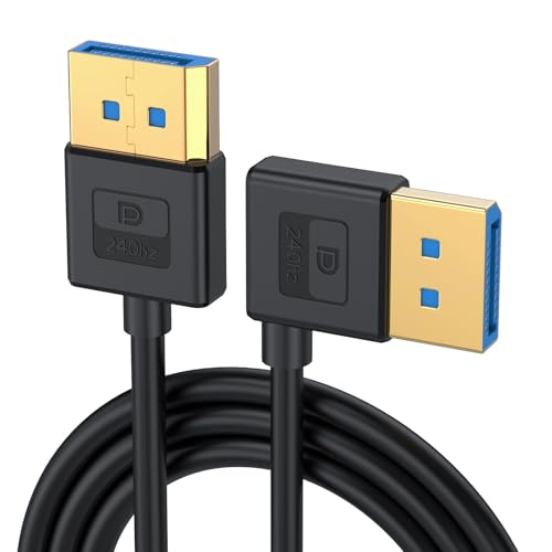 Rudiaoa DisplayPort 1.4 Kabelwinkellinie Silikonanzeigekabel Verbessert Die Haltbarkeit 8K60Hz 4K/144Hz Mehrfachgröße von Rudiaoa