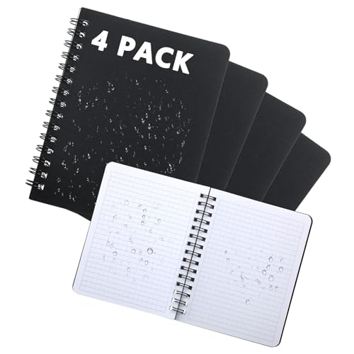 Rudiaoa Notizbuch mit Doppelspulenbindung, 100 Seiten, gerastert, 10,2 x 14,9 cm, Notizblöcke, Tagebuch, Notizbuch zum Schreiben, Tagebuch, Notizen von Rudiaoa