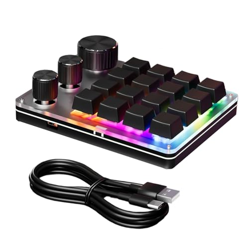 Rudiaoa Programmierbares Makro Makro Tastatur USB C 16-Key 3 Knöpfe Hotswap Mechanical Design Für Spiele Und Büroanwendung Rudiaoa Programmierbares Makro Makro Tastatur USB C 16-Key 3 Knöpfe Hotswap Mechanical Design Für Spiele Und Büroanwendung von Rudiaoa