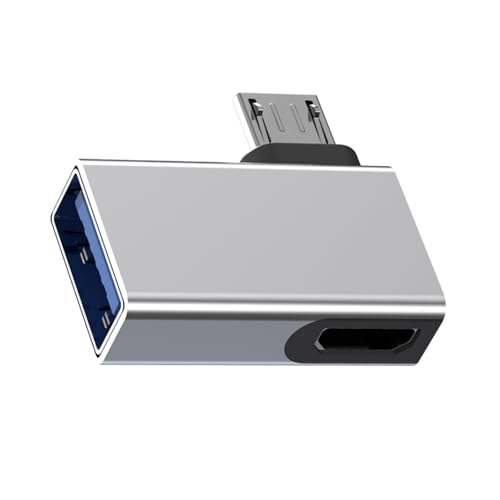 Rudiaoa USB-Host-Adapter mit zusätzlichem Stromanschluss, 90 Grad rechtwinklige Designs für Smartphone, Tastatur, mobile Geräte von Rudiaoa