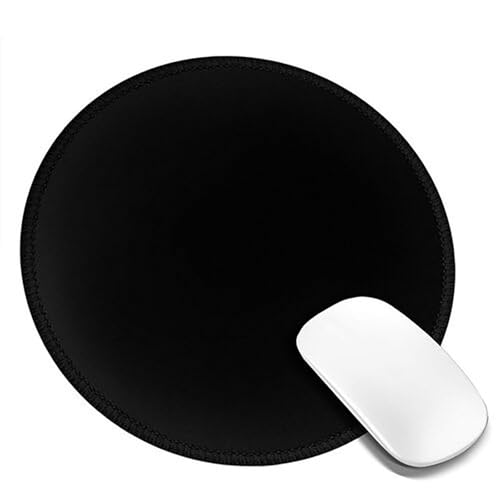 Rundes Pad mit rutschfester Gummiunterseite für Büro und Zuhause, leicht zu reinigen und zu tragen, Schwarz von Rudiaoa