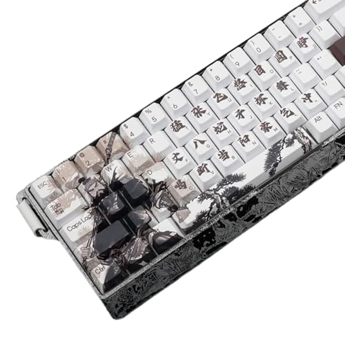 Tastenkappen mit 75 Tasten mit chinesischem Design, farbecht, Haltbarkeit für mechanische Tastaturen, für 60 % 61, 64, 68 Layouts von Rudiaoa