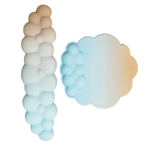Wolkenförmige Handgelenkauflage, rutschfeste Unterseite, bunt, weiche Memory-Schaum-Matte für Gaming-Mauspad Wolkenförmige Handgelenkauflage, rutschfeste Unterseite, bunt, weiche Memory-Schaum-Matte für Gaming-Mauspad von Rudiaoa