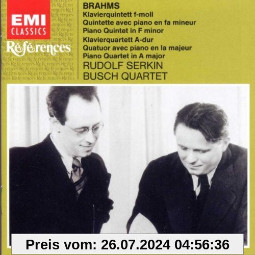 Brahms: Klavierquintett / Klavierquartet von Rudolf Serkin