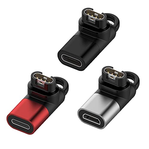 Adapter für iPhone Lightning/Micro/für USB 3.0 TYP C auf Stecker für Garmin Fenix 7X 6 X 5 instinct2 venu sq 2s vivoactive 4s Forerunner 245 645 935 945 Ladeset Ersatz Ladegerät （3 Arten eingestellt） von RuenTech