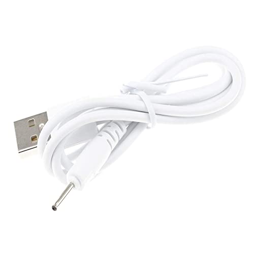 RuenTech 2.0 mm Ersatz-USB-DC-Ladegerät Adapter Stromkabel DC 5 V aufladequelle für, kompatibel mit 2.0 mm Schaft Klinke Tablet Stift Ladekabel (weiß) von RuenTech