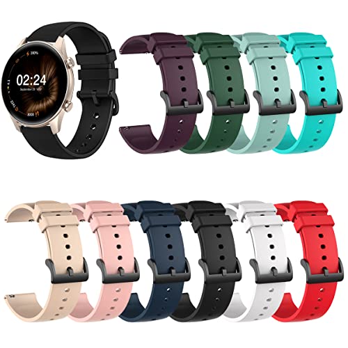 RuenTech 22mm Ersatzarmband Kompatibel für Ruxingx/XINGHESF/Nemheng/Iaret Armband für 1.32 Zoll smartwatch, Ersatz-Silikonarmband für Ruxingx/XINGHESF G35 Zubehör (10er Pack) von RuenTech