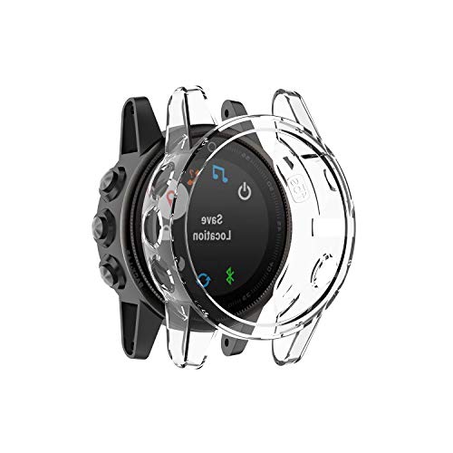 Ersatz Schutzhülle Kompatibel für Garmin Fenix 5s/Fenix 5s Plus Schutzfolie Schutzhülle Zubehör Hülle TPU Silm Platte Shell Schut (klar) von RuenTech