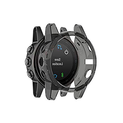 RuenTech Ersatz Schutzhülle Kompatibel mit Garmin Fenix 5s/Fenix 5s Plus Schutzfolie Schutzhülle Zubehör Hülle TPU Silm Platte Shell Schut (schwarz) von RuenTech