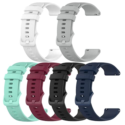 RuenTech Kompatibel for Huawei GT3 42mm smartwatch Armband Ersatzarmband für Huawei GT 2 42mm Silikonband 20MM (20MM, 6 Farben) von RuenTech