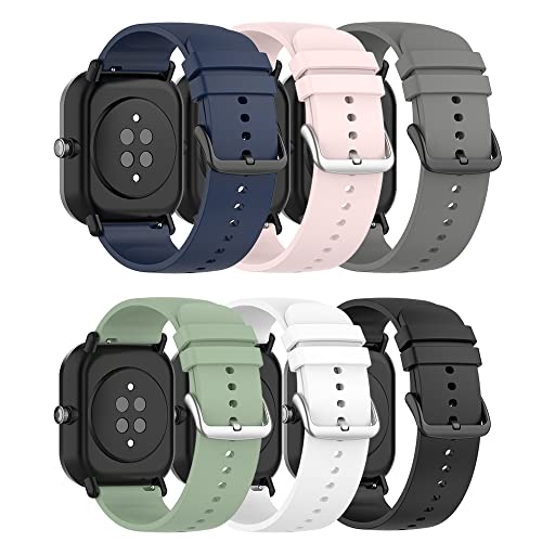 RuenTech Kompatibel mit Amazfit GTR3/ GTR3 PRO GTR 2e 47mm smartwatch Armband Ersatzarmband Silikonband für Amazfit GTR2 (22MM, 6A Farben) von RuenTech