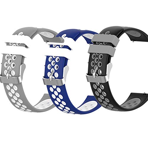 RuenTech Kompatibel mit Letsfit ID205 ID205L ID215G Armband Ersatzarmband Silikon Sportband wasserdichte Weiche Flexible Armbänder (3-B Farbe) von RuenTech