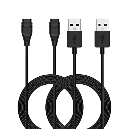 RuenTech Ladegerät Kompatibel für Coros Pace 2/Pace 3/Vertix/Vertix2,USB Ladekabel für Coros Apex 42mm/Apex 46mm/Apex Pro/Apex 2/Apex 2 Pro Ersatzladegerät Kabel (2 Stück Schwarz) von RuenTech