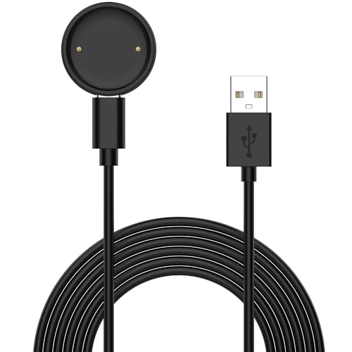 RuenTech Ladekabel kompatibel für Amazfit Active 2 Ladegerät kabel, Typ C Portable Cord Ersatzkabel für Amazfit Active 2 A2437 Ladekabel Smartwatch Zubehör (Schwarz) von RuenTech