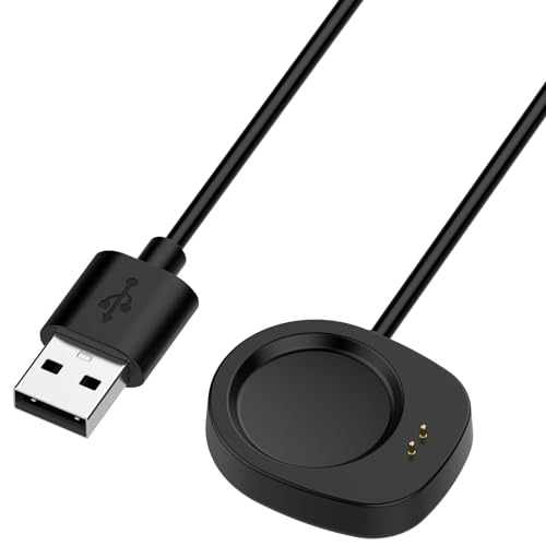 RuenTech Ladekabel kompatibel für Amazfit Balance Ladegerät kabel, USB Portable Cord Ersatzkabel für Amazfit Balance A2286 Ladekabel Smartwatch Zubehör (Schwarz) von RuenTech