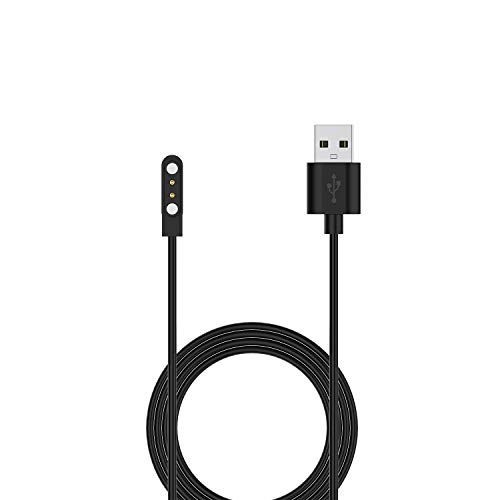 RuenTech Ladekabel kompatibel für CMF Watch Pro Ladegerät kabel, USB 1.2m Portable Cord Ersatzkabel für CMF by Nothing Watch Pro (D395) Ladekabel (Schwarz) von RuenTech