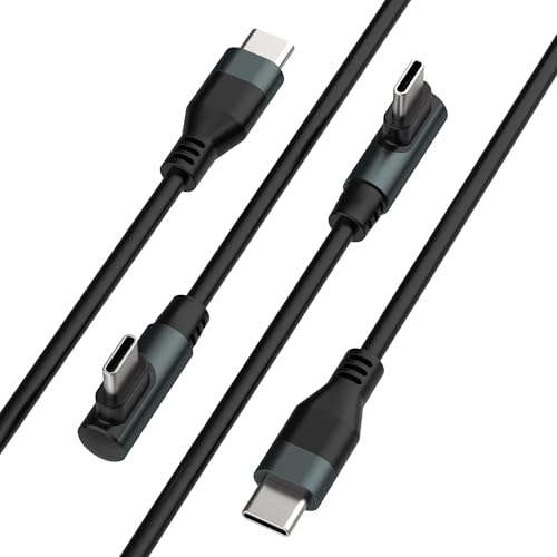 RuenTech Ladekabel kompatibel für Sonos Roam 2 Ladestation Ladegerät kabel, Typ C Portable Cord Ersatzkabel Ladekabel Mobiler WLAN Speaker Zubehör (Schwarz+Schwarz) von RuenTech