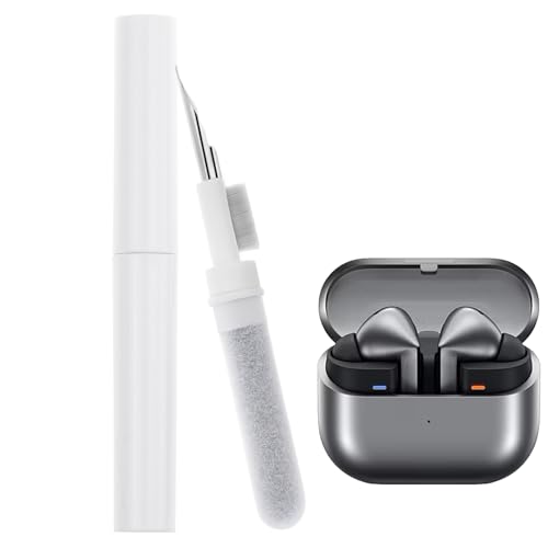 RuenTech Reinigungsset für Samsung Galaxy Buds 3 Pro/Buds 3, weiche Bürste Beflockung Schwamm Werkzeug für Samsung Bluetooth Kopfhörer Ladecase Ladebox (Weiß) von RuenTech