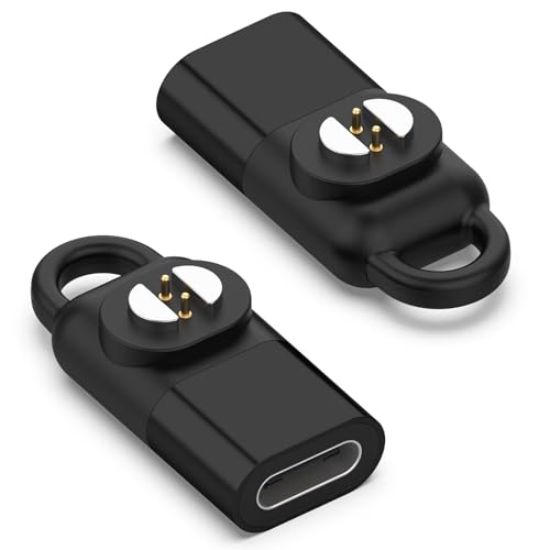 RuenTech USB-Typ-C-Ladegerät-Adapter-Anschluss, Ladekabel-Konverter, Ladekabel-Konverter, für Haylou Purfree （BC01） Ohrknochen-Kopfhörer (Schwarz+Schwarz) von RuenTech