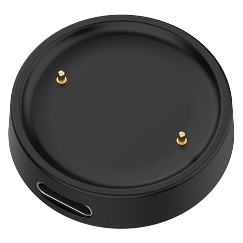 Uhr Ladegerät Typ-C Adapter Ladekabel Konverter Kompatibel für Amazfit Active 2/Bip 6 Smartwatch Ladegerät (ohne Kabel) (Schwarz) von RuenTech