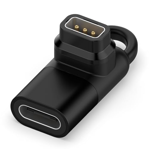 RuenTech Uhr Ladegerät Typ-C Adapter Ladekabel Konverter Kompatibel für Coros Pace Pro Ladeadapter Ladestation Smartwatch Zubehör (Schwarz) von RuenTech