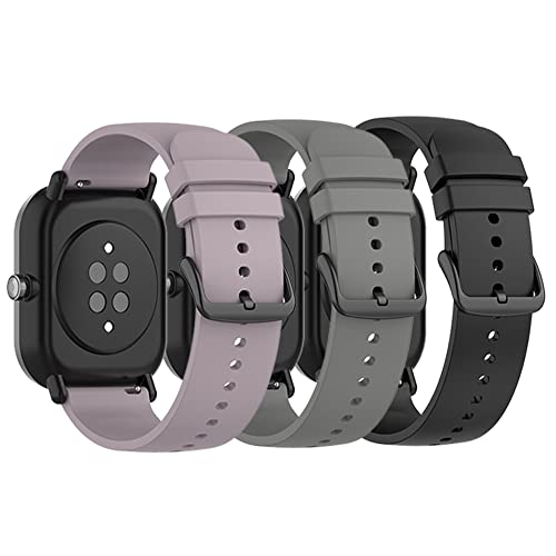 RuenTech kompatibel mit Garmin venu/venu sq/vivoactive 5/vivoactive 3/vivomove Style/venu 2 Plus, 20mm Breite Silikon Uhrenarmband für Amazfit GTS3 BIP Ersatz Armband (Farbe 3b) von RuenTech