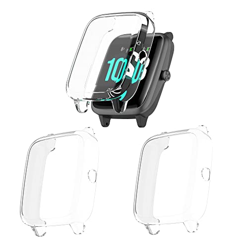 Schütz Hülle für GRV 1.3 Zoll Smartwatch, TPU Zubehörersatz Schützende Silikonhülle für FC01 Smartwatch (3 Stück klar) von RuenTech