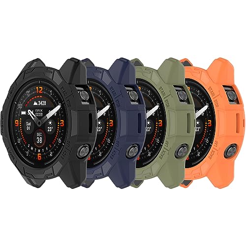 Schutzhülle Kompatibel für Garmin Fenix 7S/Fenix 7S Pro, TPU Slim Plated Case Stoßfeste Abdeckung Rundum-Schutzhülle für Garmin EPIX Pro 42mm Zubehör (4er Pack) von RuenTech