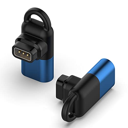 RuenTech Uhr Ladegerät Typ-C Adapter Ladekabel Konverter Kompatibel für Coros Pace 2/Pace 3/Apex/Apex 42mm/Apex 46mm/Apex Pro/Apex 2 Pro/Vertix/Vertix 2/Vertix 2S Smartwatch (Blau+Blau) von RuenTech
