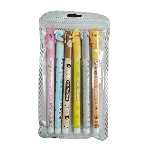 Rufevee 1/6 Stück Niedliche Tierform lösch barer Stift Schwarz/Blau Tinte Schreib werkzeug Schnelltrocknung neutraler Stift Schul bedarf Schüler Schreibwaren Rufevee 1/6 Stück Niedliche Tierform lösch barer Stift Schwarz/Blau Tinte Schreib werkzeug Schnelltrocknung neutraler Stift Schul bedarf Schüler Schreibwaren von Rufevee