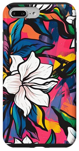 Hülle für iPhone 7 Plus/8 Plus Muster: Gardenias Flower Floral gemusterte Originalkunst von Ruftup Design Gardenia Flowers Art Collection