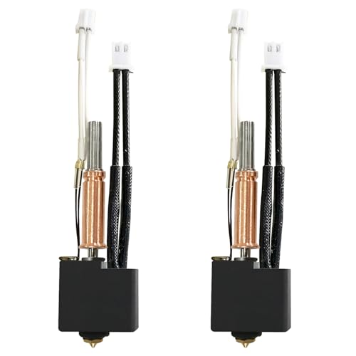 RugooSpink 2 Stück Kobra 3 Hot End 3D-Drucker Hotend Kit Assembly Druckkopf mit Düse Silikonhülle Heizblock Hotend Ersatz für Anycubic 3D Drucker Zubehör/Teile von RugooSpink