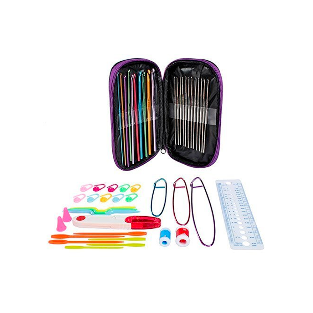 50-teiliges ergonomisches Häkelnadel-Set - Stricknadel-Set - Ergonomisches Häkelnadel-Set mit diversem Zubehör 50-teiliges ergonomisches Häkelnadel-Set - Stricknadel-Set - Ergonomisches Häkelnadel-Set mit diversem Zubehör von Ruhhy