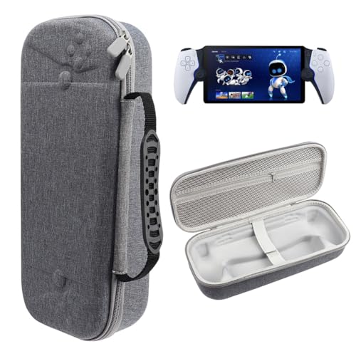 RuiDay Playstation Portal Remote Player Carrying Case, Aufbewahrung Tasche Kompatibel mit PS5,Reise Hartschalen Tragetasche für PS5 Portal,Hard Case Schutz Hülle für Unterwegs Schutzhülle (Grau) von RuiDay