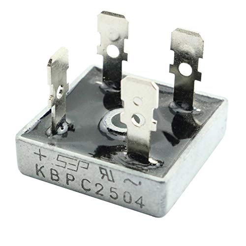 RuiLing 1 Stück KBPC2504 Brückengleichrichterdiode einphasig quadratisch DIP 25A 400V KBPC 2504 Power Gleichrichter Diode elektronische Komponente von RuiLing