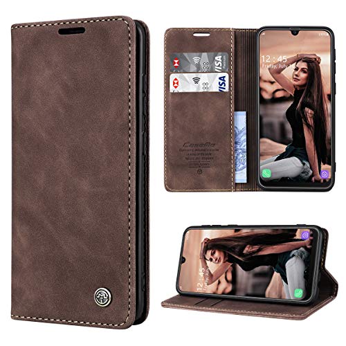 RuiPower Handyhülle für Samsung Galaxy M30s Hülle, Samsung Galaxy M21 Hülle Premium Leder PU Flip Magnet Wallet Klapphülle Silikon Bumper Schutzhülle für Samsung Galaxy M30S/ M21 Tasche - Koffee von RuiPower