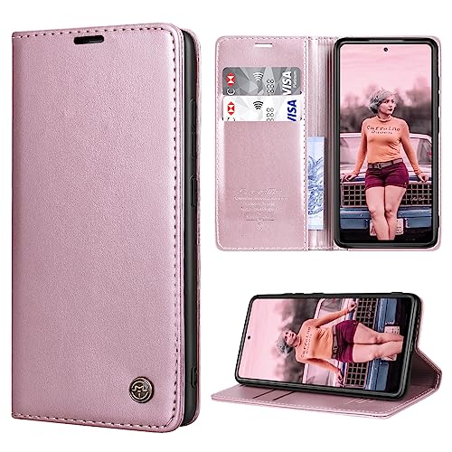 RuiPower Handyhülle für Samsung Galaxy S20 FE/S20 FE 5G Hülle Premium Leder Flip Case Magnetisch Klapphülle Wallet Lederhülle Schutzhülle für Samsung Galaxy S20 FE (Fan Edition) 5G/4G - Rose Gold von RuiPower