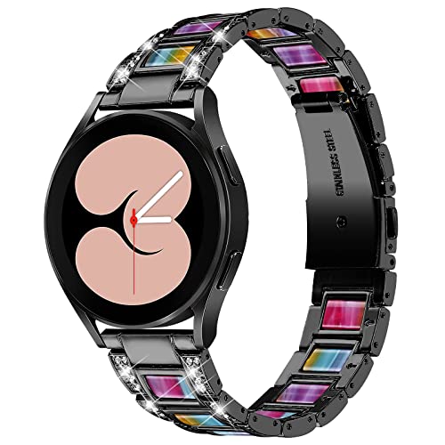 RuiRdot Armband kompatibel mit Galaxy Watch 4 40 mm 44 mm, 5,5 "-8,0" verstellbares Sportarmband Leichtes Abnehmbares Metallarmband für Galaxy Watch 3 41 mm (R03) von RuiRdot