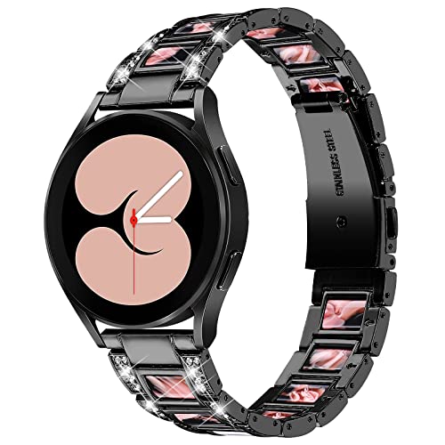RuiRdot Armband kompatibel mit Galaxy Watch 4 40 mm 44 mm, 5,5 "-8,0" verstellbares Sportarmband Leichtes Abnehmbares Metallarmband für Galaxy Watch 3 41 mm (R07) von RuiRdot