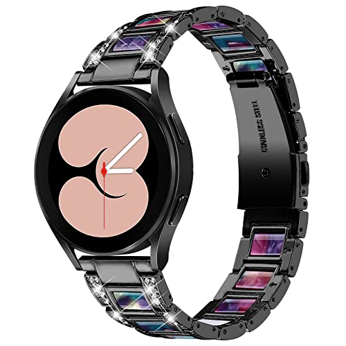 RuiRdot Armband kompatibel mit Galaxy Watch 4 40 mm 44 mm, 5,5 "-8,0" verstellbares Sportarmband Leichtes Abnehmbares Metallarmband für Galaxy Watch 3 41 mm (R09) von RuiRdot