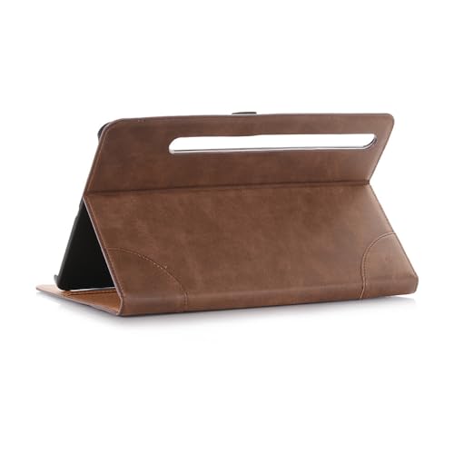 RuiRdot Book Case für Galaxy Tab S9 Plus 12,4 Zoll/Galaxy Tab S9 FE Plus 2023, schlanke Folio-Ständer-Schutzhülle für Tablets mit Kartenfächern (Dunkelbraun) von RuiRdot