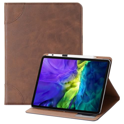 RuiRdot Book Case für iPad Pro 11 Zoll Case M4 2024 (5. Generation), Slim Folio Stand Schutzhülle für Tablet mit Kartenschlitzen Cover für iPad Pro 11-Zoll (M4) 2024 (Dunkelbraun) von RuiRdot