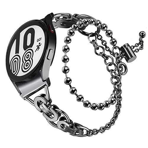 RuiRdot Compatible für Galaxy Watch 4 Classic Armband 46 mm, Edelstahl Metall Damen Armband Uhr Armband Mädchen Ersatzbänder für Samsung Galaxy Watch 4 40mm 44mm (R02) von RuiRdot