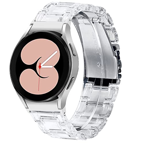 RuiRdot Galaxy Watch 4 40 mm 44 mm lückenloses Armband, 5,5 "-7,87" Harz-Ersatzbänder mit Metallverschluss, verstellbare Uhrenarmbandglieder, kompatibel mit Samsung Galaxy Watch 4 Classic (R01) von RuiRdot