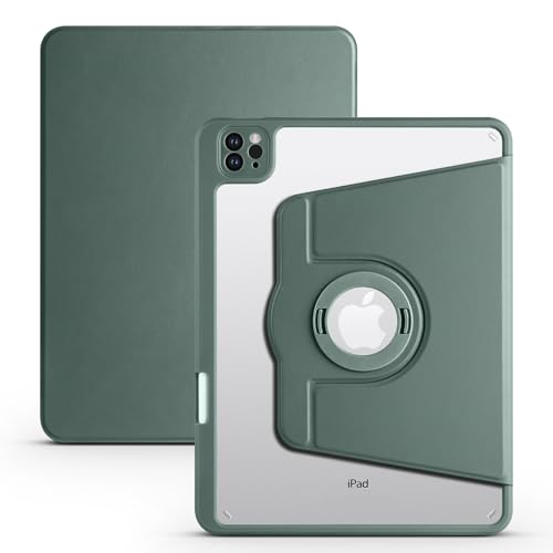 RuiRdot Hülle kompatibel mit iPad Air 4. Generation/iPad Air 5. Generation 10,9 Zoll, 360 Grad drehbarer Standschutz mit Smart Stand Cover, automatischer Sleep/Wake-Funktion (Grün) von RuiRdot