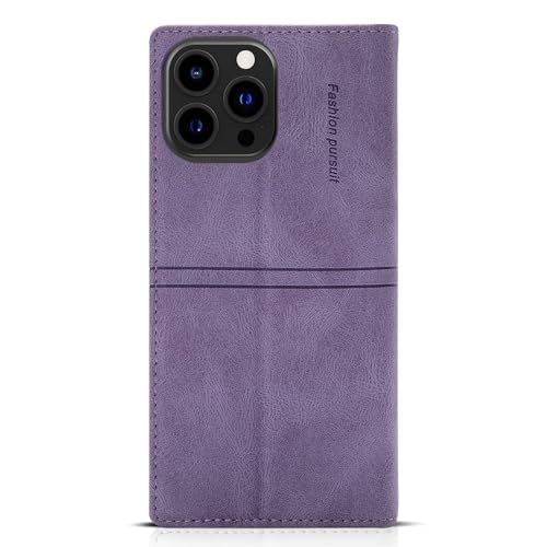 RuiRdot Tasche Wallet für iPhone 15 pro max, PU Leder Kickstand Folio Cover mit Kartenschlitzen, Magnetische Flip Case Kompatibel mit iPhone 15 pro max 6.7" (Purple) von RuiRdot