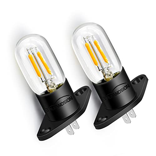 Ruiandsion Z187 Mikrowellenbirne T170 Gerade Klemmen Sockel 240V 2A 25W LED Mikrowellenlampe Birne für Universal Mikrowelle Birnenofen Lampe, Gelb (2 Stück) von Ruiandsion