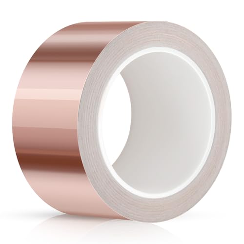 Ruibinlee Kupferband Gegen Schnecken 50mm*20M,Schneckenzaun,Schneckenschutz Hochbeet,Schneckenabwehr EMI Kapton Tape Abschirmband Kupferfolie Kupferband Selbstklebend Klebeband Ruibinlee Kupferband Gegen Schnecken 50mm*20M,Schneckenzaun,Schneckenschutz Hochbeet,Schneckenabwehr EMI Kapton Tape Abschirmband Kupferfolie Kupferband Selbstklebend Klebeband von Ruibinlee